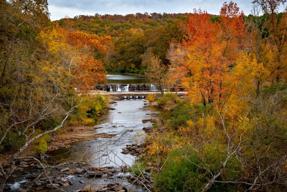 a Beautiful waterfall while hiking near Eureka Springs is just one of the many great things to do in Eureka Springs This fall