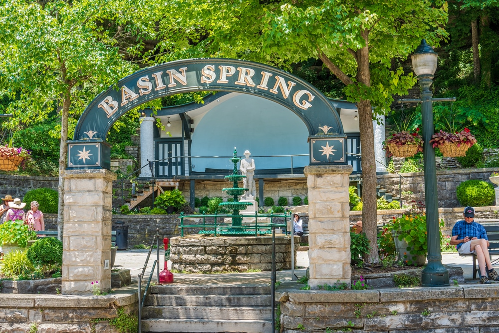 Take a few minutes to rest at Basin Spring Park in downtown Eureka Springs