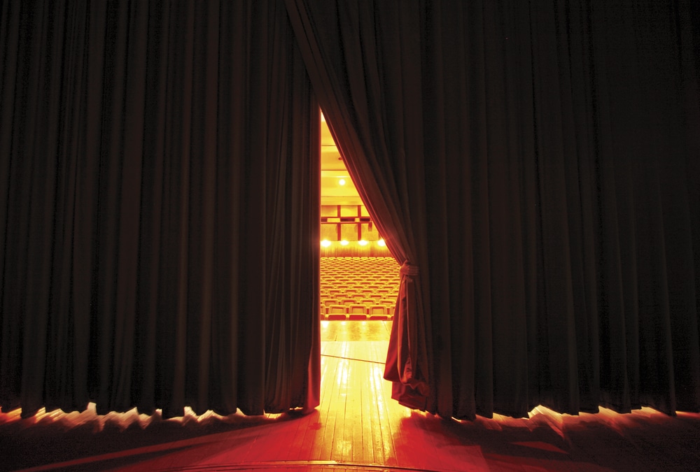 Opera in the Ozarks, photo of a stage curtain